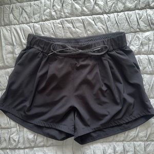 Black Lululemon Shorts with Tie Swing